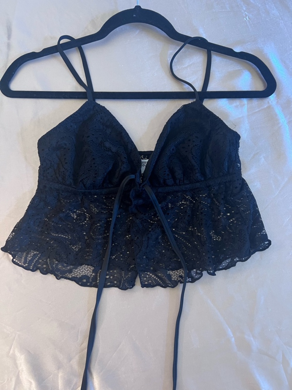 Beginning Boutique Black Lace Crop Going Out Top Sz 4 S